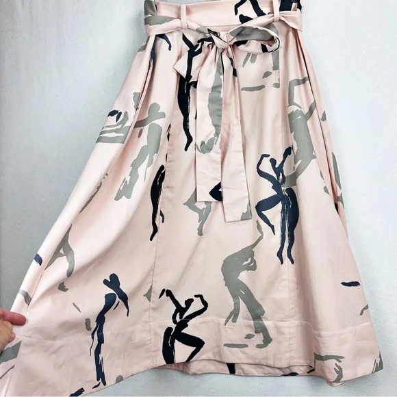 KOWTOW Audition Skirt Dancer Size M (8) Pale Pink Abstract Print Art to Wear - Picture 6 of 15